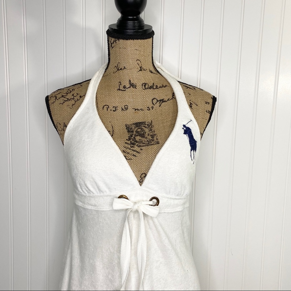 Ralph Lauren Terry Cloth Halter Dress Medium - Picture 2 of 5